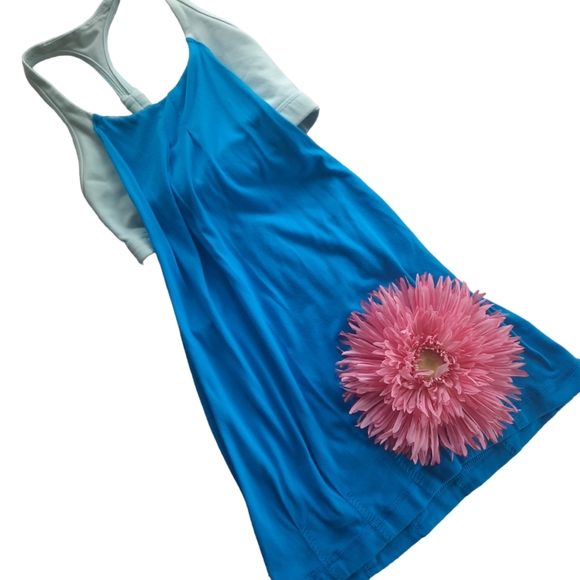 lululemon athletica Tops - LULULEMON PRACTICE FREELY TANK TOP BEAMING BLUE AQUA YOGA DANCE RUNNING